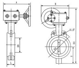 雙法蘭對夾軟密封蝶閥 雙法蘭對夾軟密封蝶閥