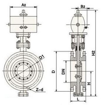 對(duì)夾式氣動(dòng)硬密封蝶閥 對(duì)夾式氣動(dòng)硬密封蝶閥